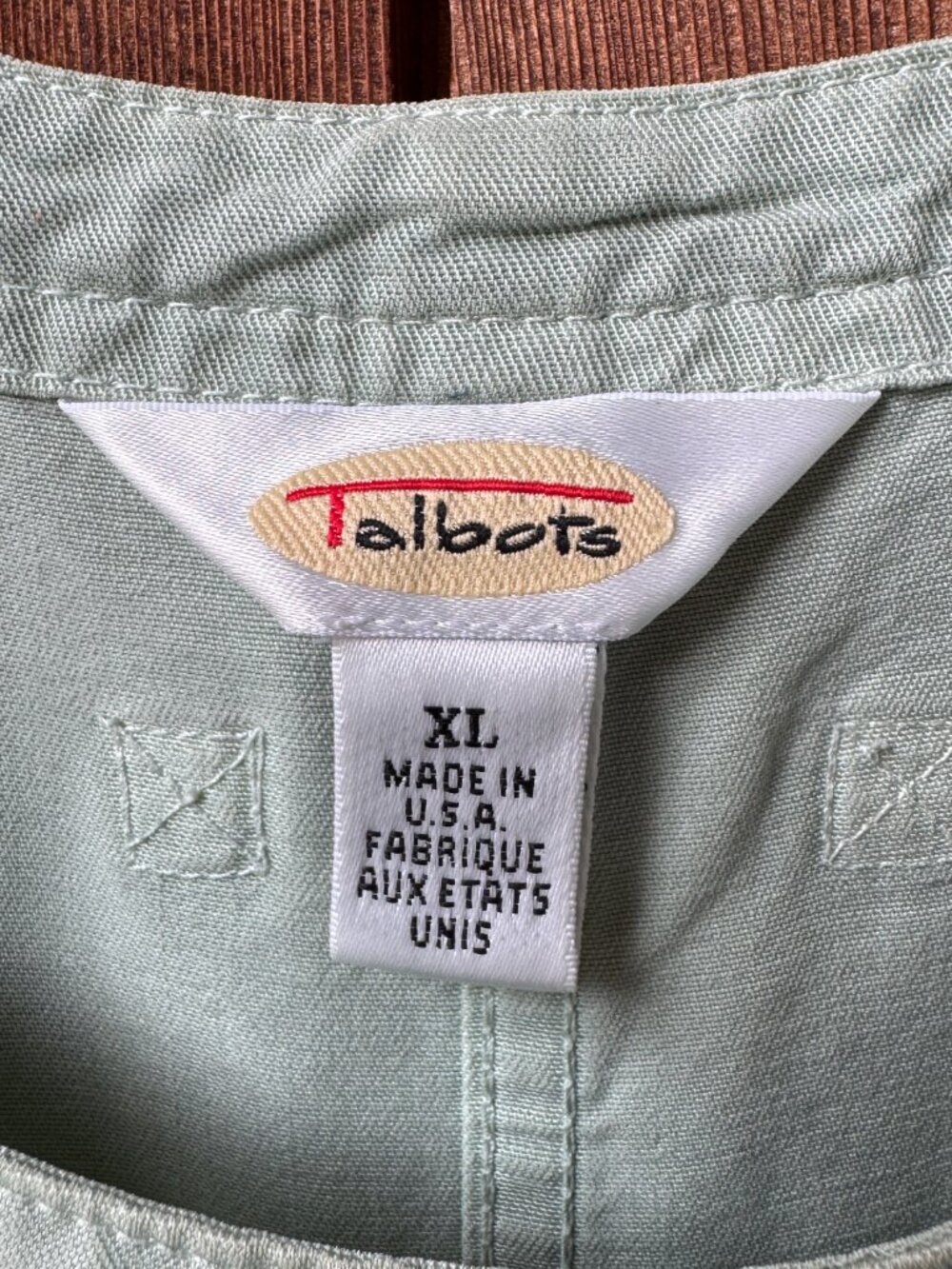 Talbots Mint Green Vintage 90's Overalls Jumper Pocket Dress in Women's X-Large - Picture 3 of 7
